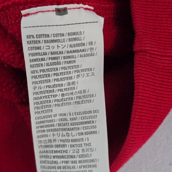 VTG Abercrombie sweater hoodie womens M pocket red 7034 - Picture 7 of 8